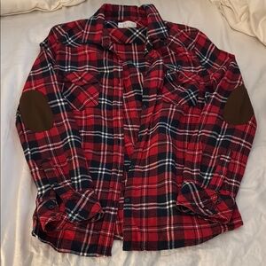Ci Sono Red Plaid Button Down Shirt
